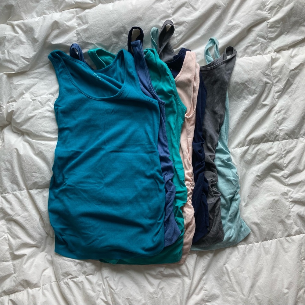 7 maternity ribbed tanks